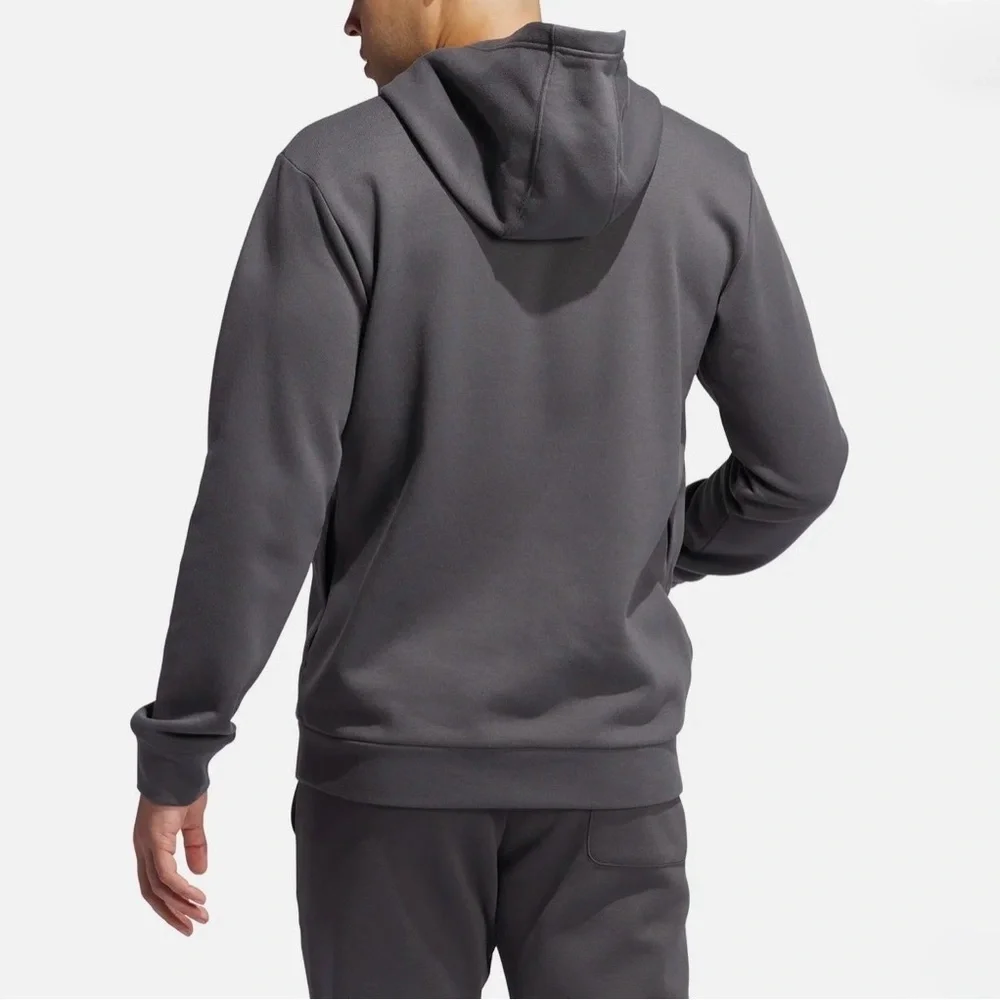 NWT Adidas men’s size medium gray hoodie with pockets.